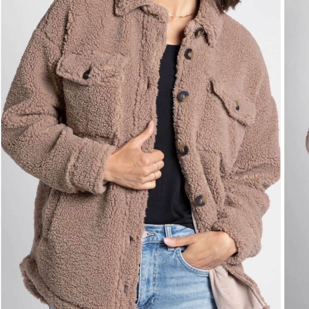 Thread and Supply Faux Shearling Shirt Jacket